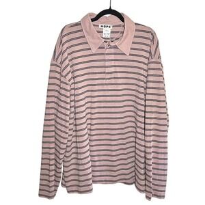 NEW HOPE Stockholm Men's Lamp Sweatshirt Old Pink Striped Long Sleeve Size 54